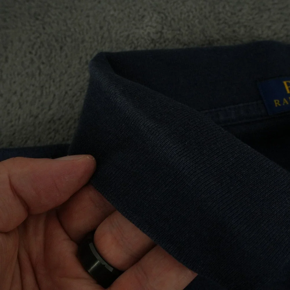 Polo Ralph Lauren Polo Shirt Mens XLT Navy Blue‎ Short Sleeve Flesh Pony Logo